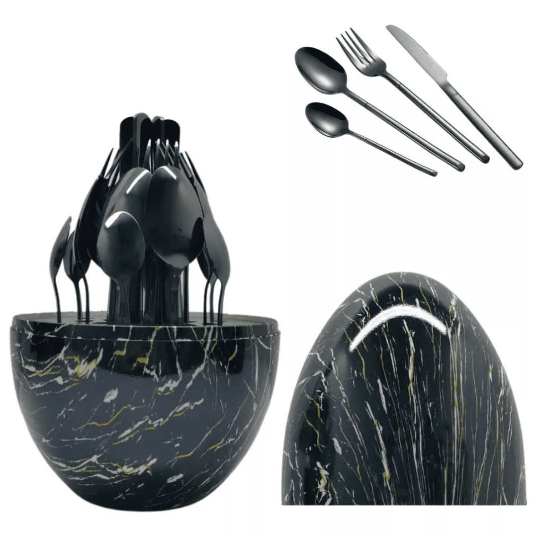 Cubiertos Luxury Egg x 24 piezas