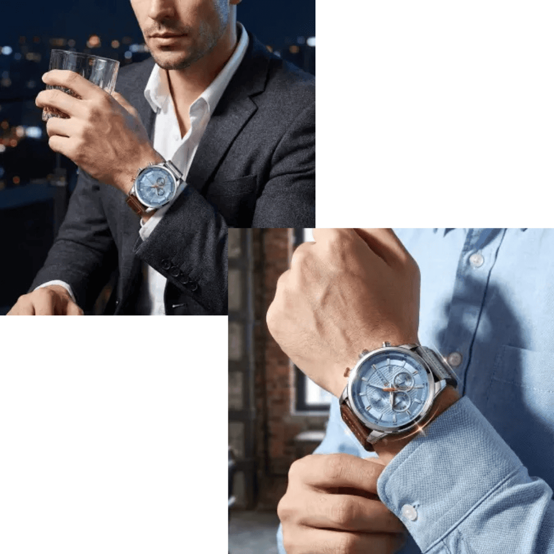 ¡Nuevo! Reloj Curren de Cuero Genuino