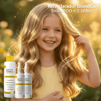 ¡Nuevo! Kit Aclarador BlondCare Kids - Shampoo + 2 Spray