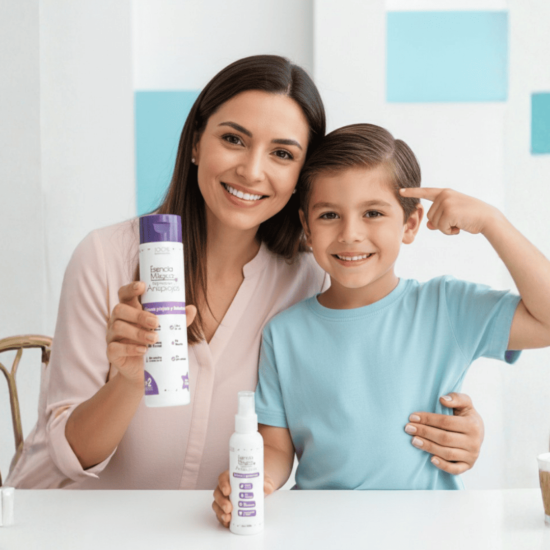 ¡Nuevo! Kit Antipiojos Escudo Protector - Cabello limpio, brillante y libre de piojos, en un solo kit