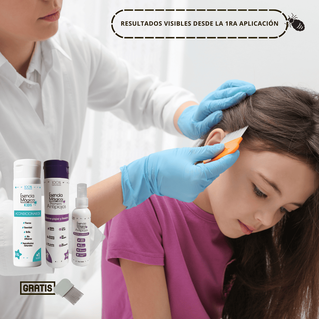 ¡Nuevo! Kit Antipiojos Escudo Protector - Cabello limpio, brillante y libre de piojos, en un solo kit