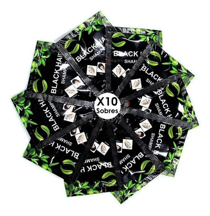 ¡Nuevo! Shampoo CUBRE CANAS X 10 SOBRES - Rejuvenece al instante, desde casa