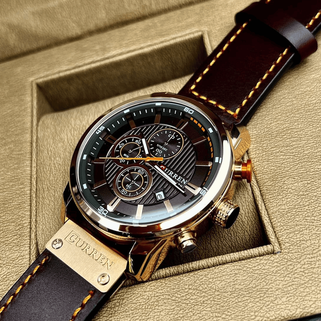 ¡Nuevo! Reloj Curren de Cuero Genuino