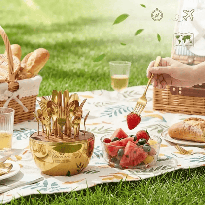 Cubiertos Luxury Egg x 24 piezas