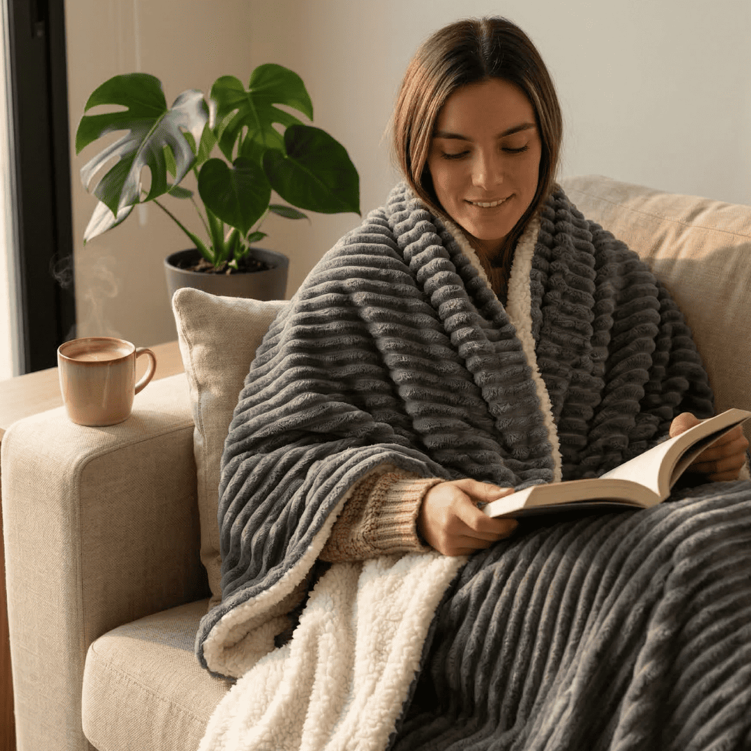 ¡Nueva! Cobija Ovejera Sueño Perfecto - Dos caras, un confort