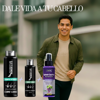 ¡Nuevo! SHAMPOO Cubre canas + SPLASH capilar GRATIS - Alimento para tu cabello