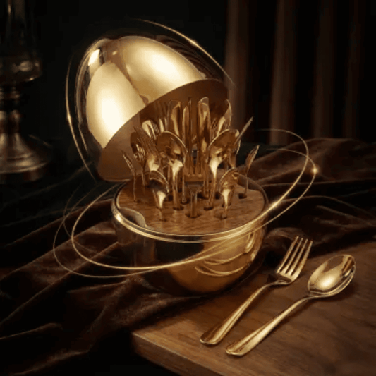 Cubiertos Luxury Egg x 24 piezas