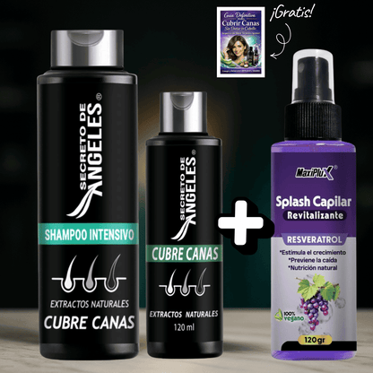 ¡Nuevo! SHAMPOO Cubre canas + SPLASH capilar GRATIS - Alimento para tu cabello